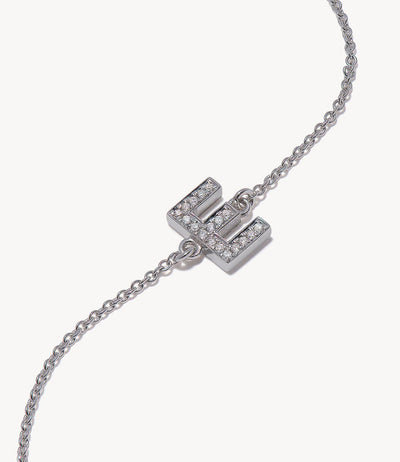 Personalised Chunky Diamond Initial Bracelet - Roxanne First