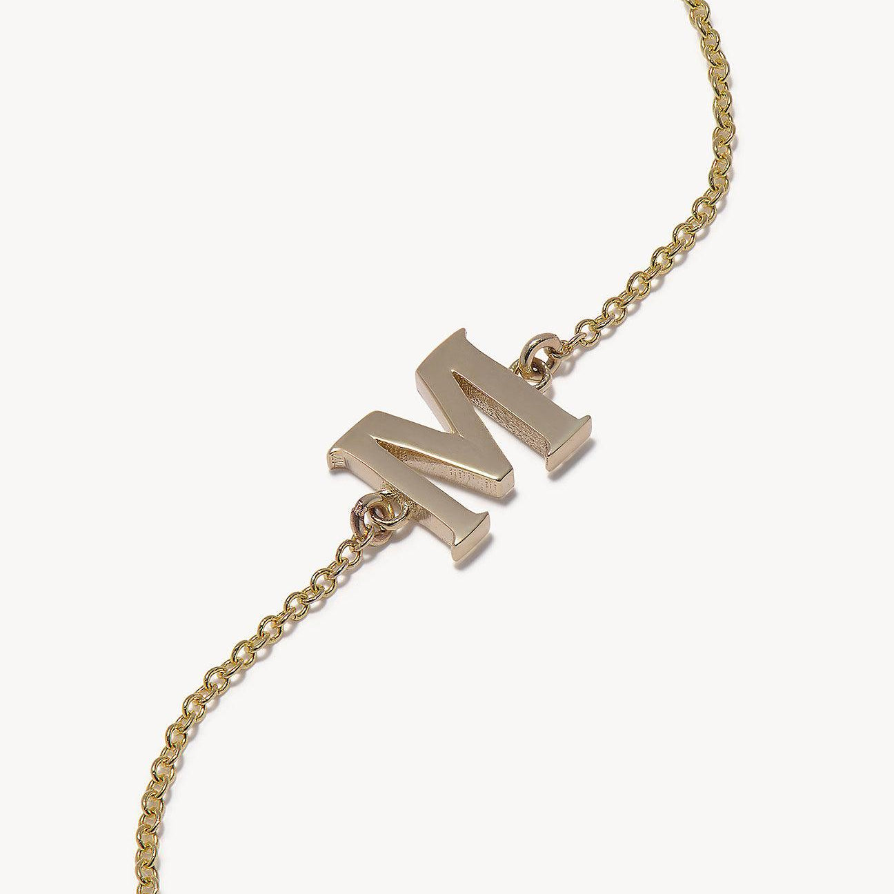 Personalised Solid Gold Initial Bracelet - Roxanne First