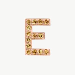 Rose Gold, Yellow Sapphire Letter Bead - Roxanne First