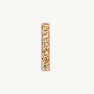 Rose Gold, Yellow Sapphire Letter Bead - Roxanne First