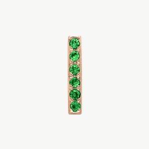 Rose Gold, Green Garnet Letter Bead - Roxanne First