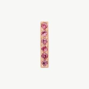 Rose Gold, Pink Sapphire Letter Bead - Roxanne First