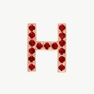 Rose Gold, Ruby Letter Bead - Roxanne First