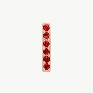 Rose Gold, Ruby Letter Bead - Roxanne First