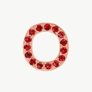 Rose Gold, Ruby Letter Bead - Roxanne First