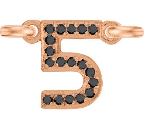 Rose Gold, Black Diamond Number - Roxanne First