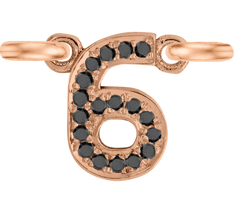 Rose Gold, Black Diamond Number - Roxanne First