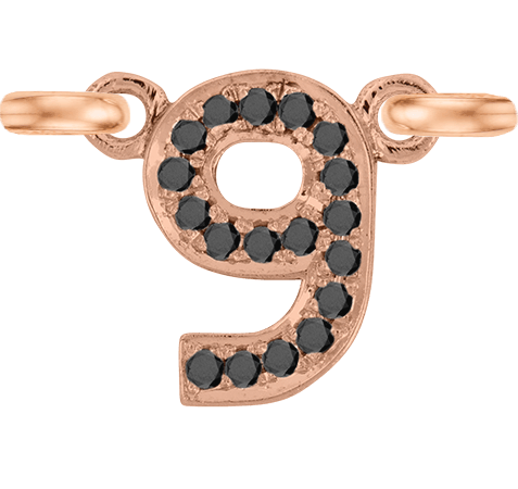 Rose Gold, Black Diamond Number - Roxanne First