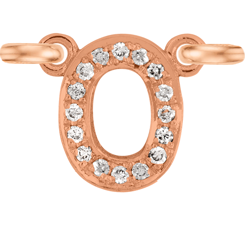 Rose Gold, White Diamond Number - Roxanne First