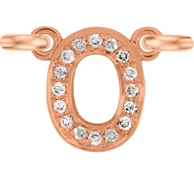 Rose Gold, White Diamond Number - Roxanne First