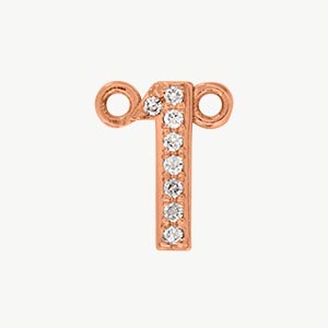 Rose Gold, White Diamond Number - Roxanne First