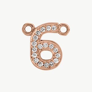 Rose Gold, White Diamond Number - Roxanne First