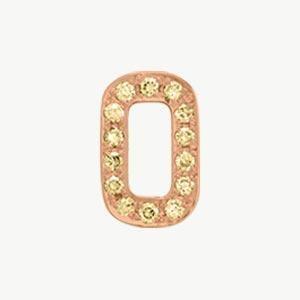 Rose Gold, Yellow Sapphire Number Bead - Roxanne First