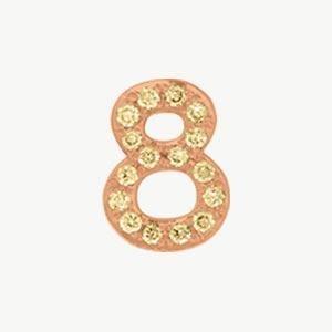 Rose Gold, Yellow Sapphire Number Bead - Roxanne First