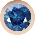 Rose Gold, Blue Diamond Charm Bead - Roxanne First