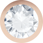 Rose Gold, White Diamond Number - Roxanne First