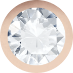 Rose Gold, White Diamond Charm - Roxanne First