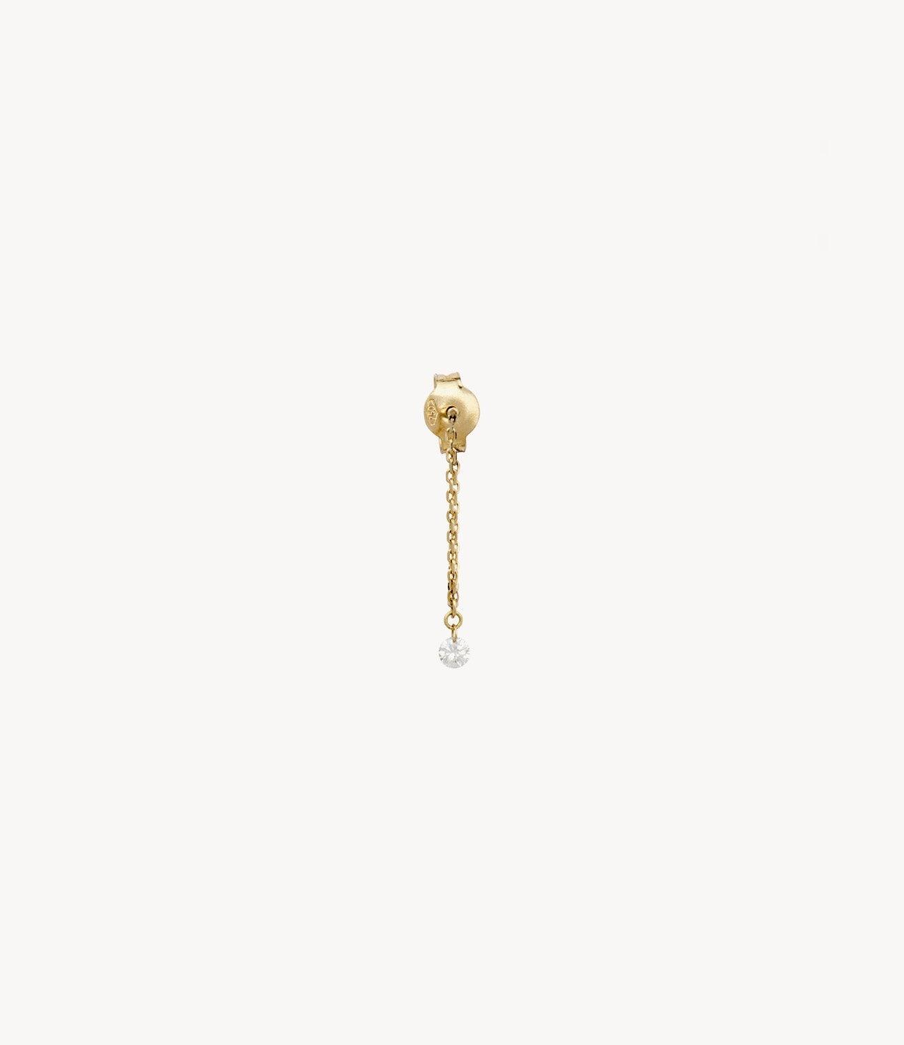 The Maggie, Drilled Diamond Drop Earring - Roxanne First