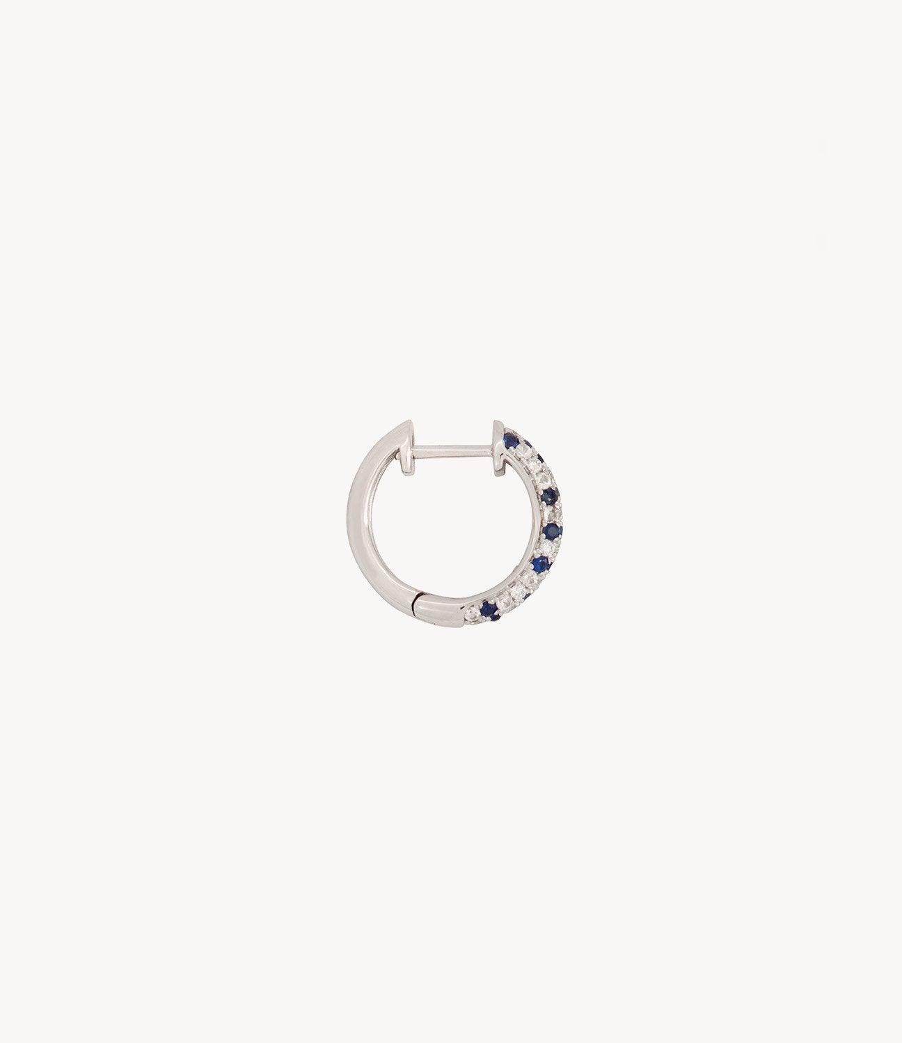 Blue Speckled Hoops - Roxanne First