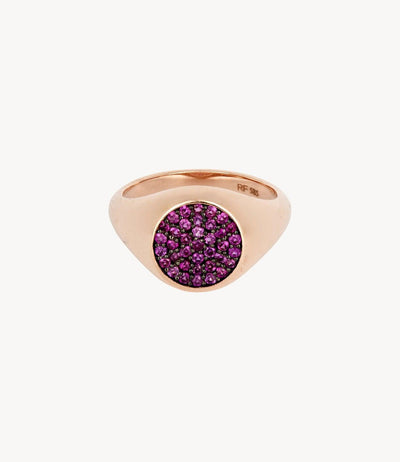 Pink Sapphire Signet Ring - Roxanne First