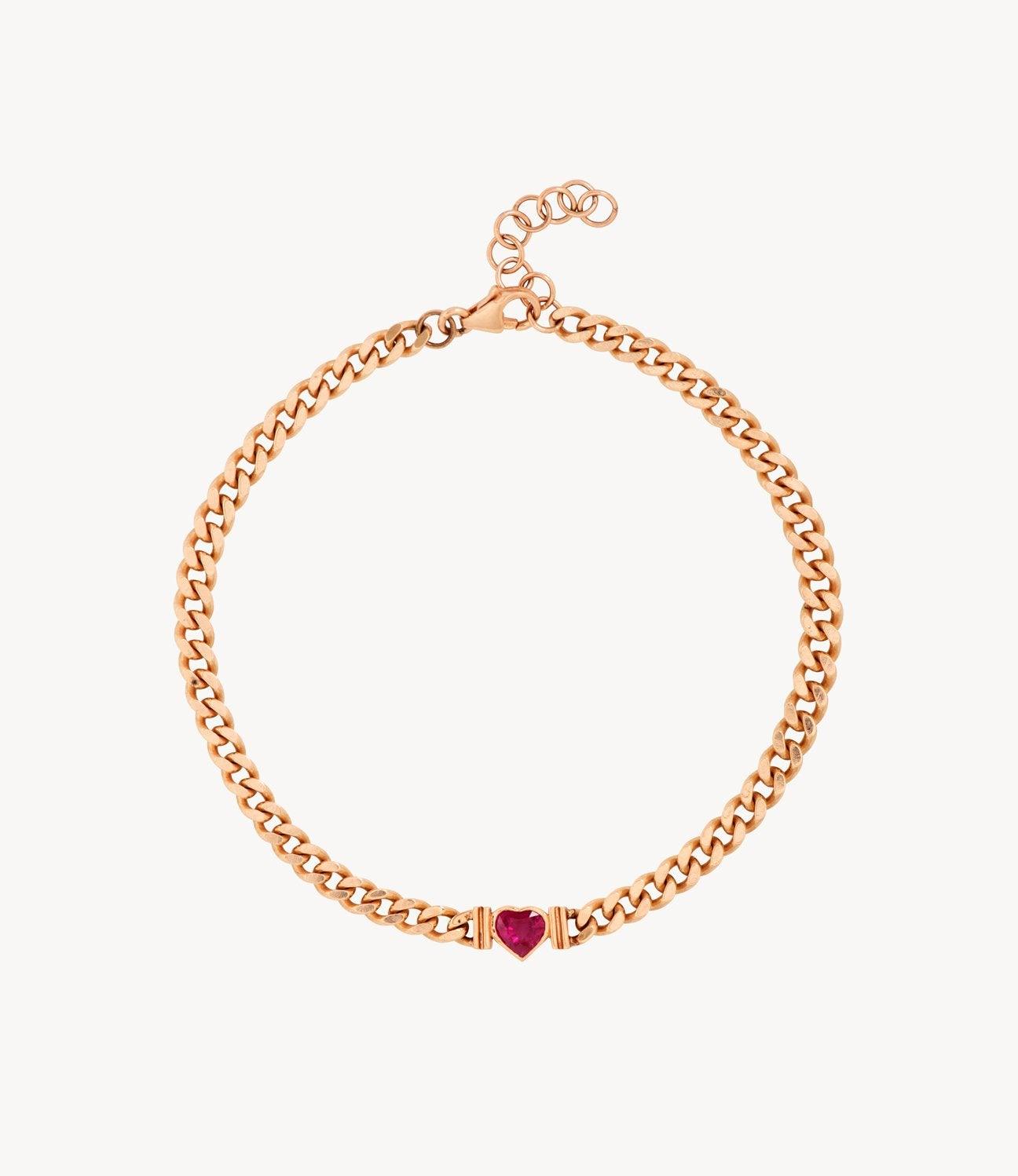 Karen's Ruby Heart Bracelet - Roxanne First