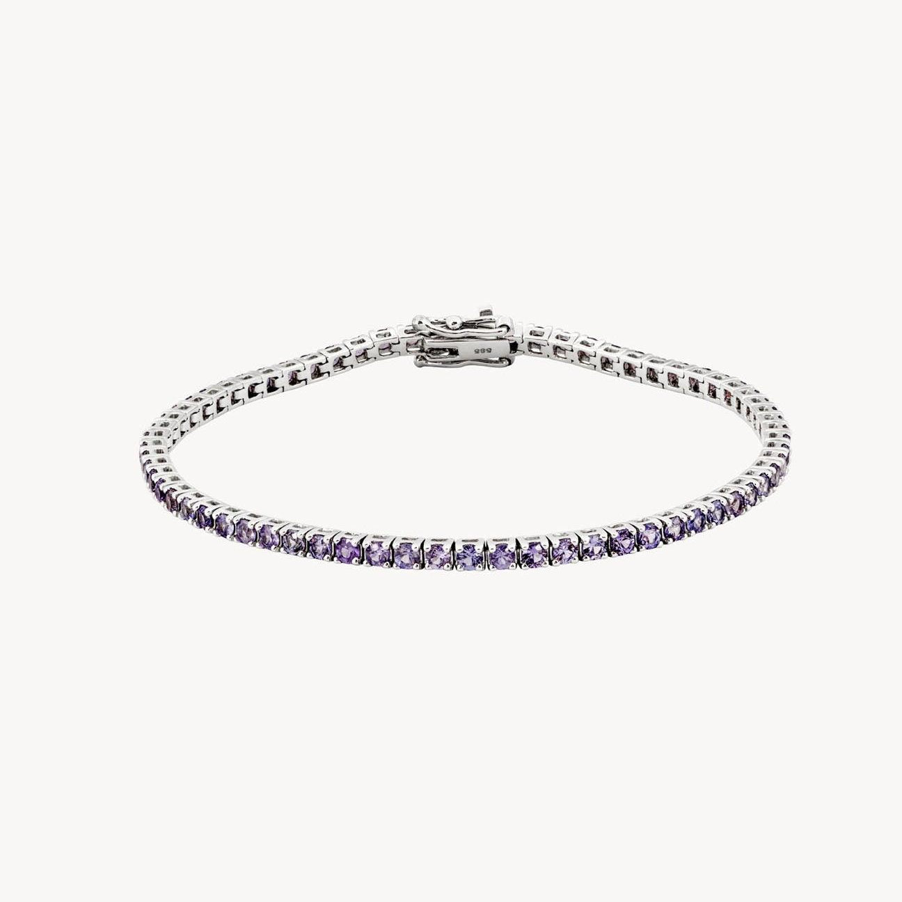 Lilac Sapphire Tennis Bracelet - Roxanne First