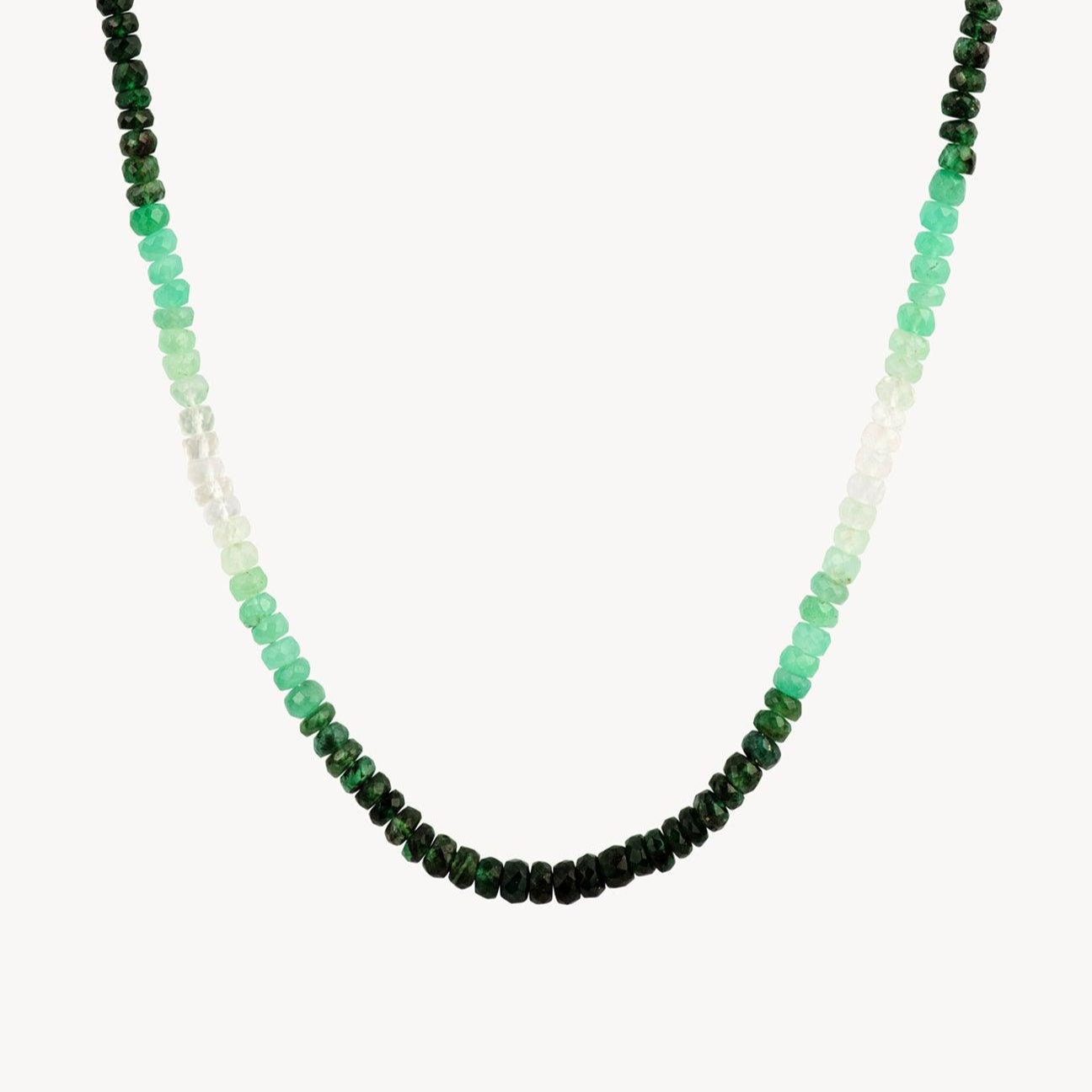 Graduated Green Emerald Necklace - Roxanne First