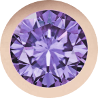 Rose Gold, Lilac Sapphire Letter - Roxanne First