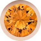 Rose Gold, Orange Sapphire Charm Bead - Roxanne First