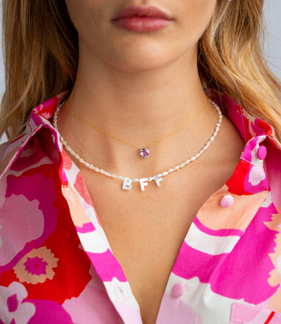 Honor's Lilac Heart Necklace - Roxanne First