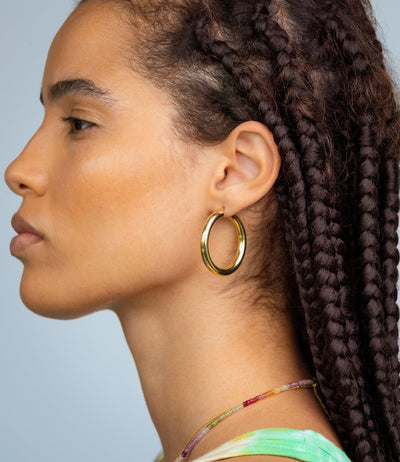 The Mila, Classic Gold Hoops - Roxanne First