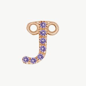 Rose Gold, Lilac Sapphire Letter - Roxanne First