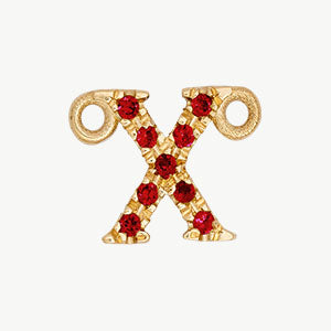 Yellow Gold, Ruby Letter