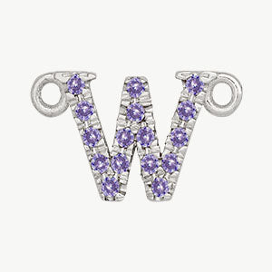 White Gold, Lilac Sapphire Letter