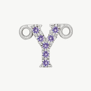 White Gold, Lilac Sapphire Letter