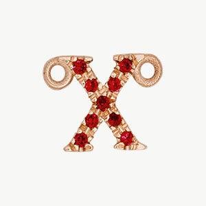 Rose Gold, Ruby Letter - Roxanne First