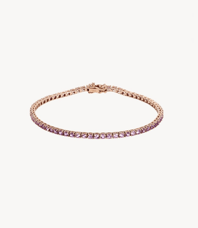 Pink Sapphire Tennis Bracelet - Roxanne First