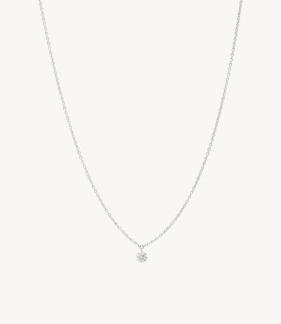 Single Floating Diamond Necklace - Roxanne First