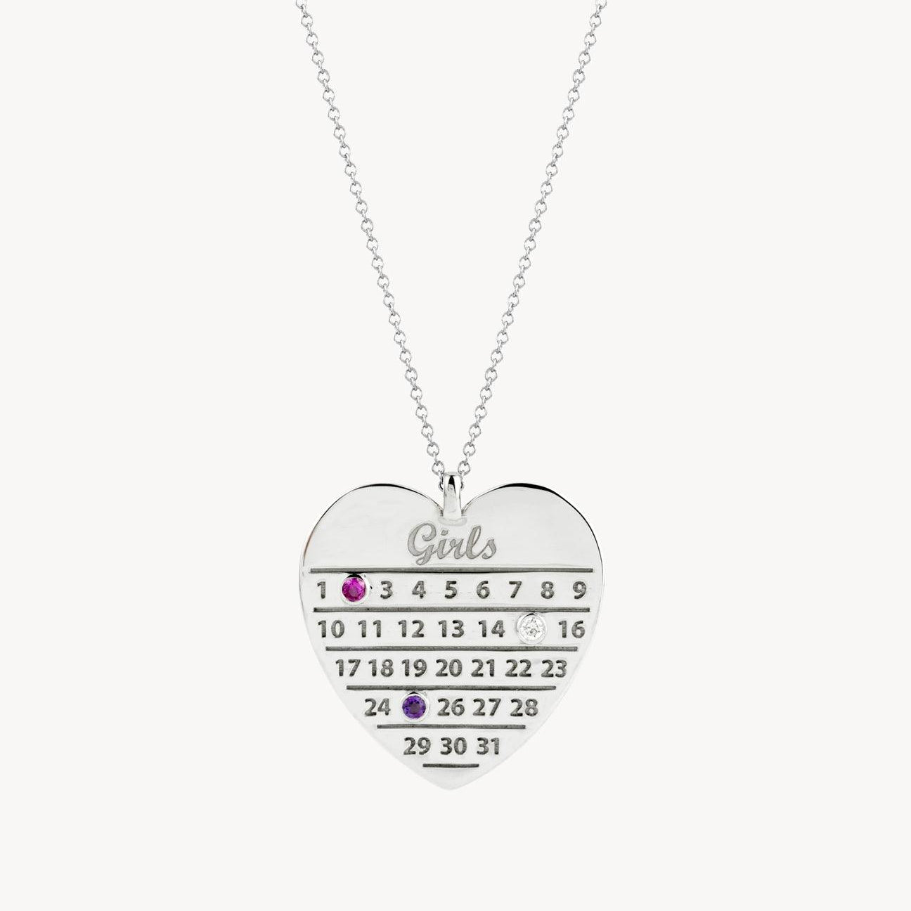 Heart Diamond Days Calendar Necklace – Roxanne First heart-diamond-days-calendar-necklace-roxanne-first