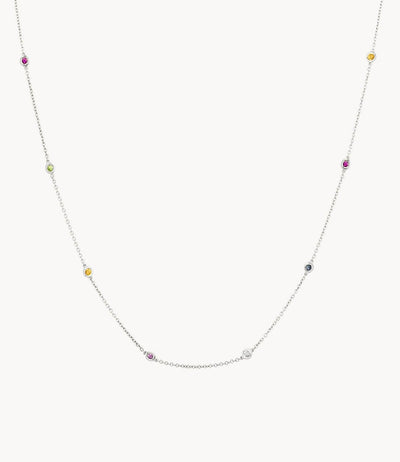 Skittle Rainbow Sapphire Necklace - Roxanne First