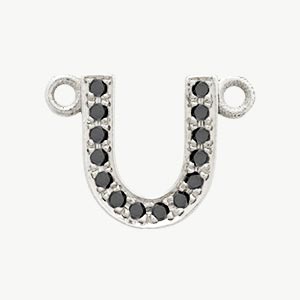 White Gold, Black Diamond Letter - Roxanne First