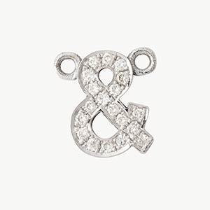 White Gold, White Diamond Letter - Roxanne First