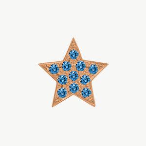 Rose Gold, Blue Diamond Charm Bead - Roxanne First