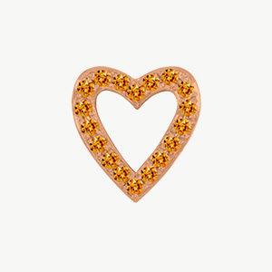 Rose Gold, Orange Sapphire Charm Bead - Roxanne First