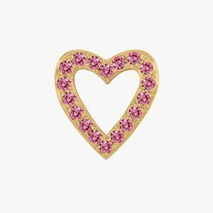 Yellow Gold, Pink Sapphire Charm Bead - Roxanne First