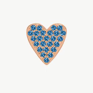 Rose Gold, Blue Diamond Charm Bead - Roxanne First