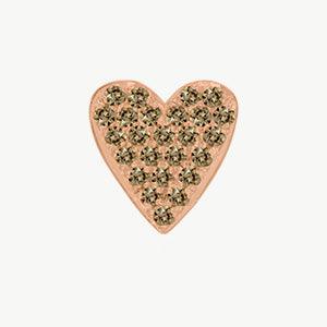 Rose Gold, Brown Diamond Charm Bead - Roxanne First