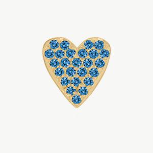 Yellow Gold, Blue Diamond Charm Bead - Roxanne First