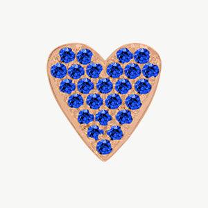 Rose Gold, Blue Sapphire Charm Bead - Roxanne First