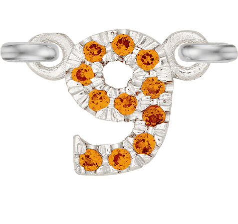 White Gold, Orange Sapphire Number - Roxanne First